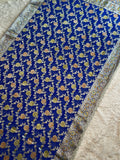 Blue Khaddi Georgette Banarasi Silk Saree