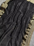 Paramparik Jari Black Banarasi Silk Saree - RV Couture 24