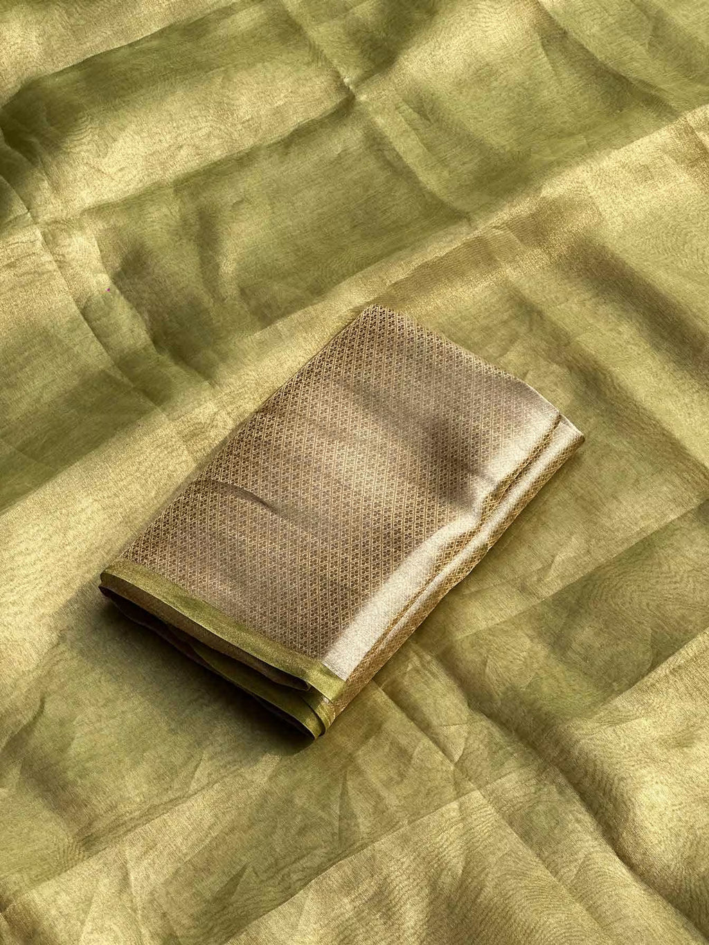 Paramparik Jari Pistachio Green Banarasi Silk Saree - RV Couture 24