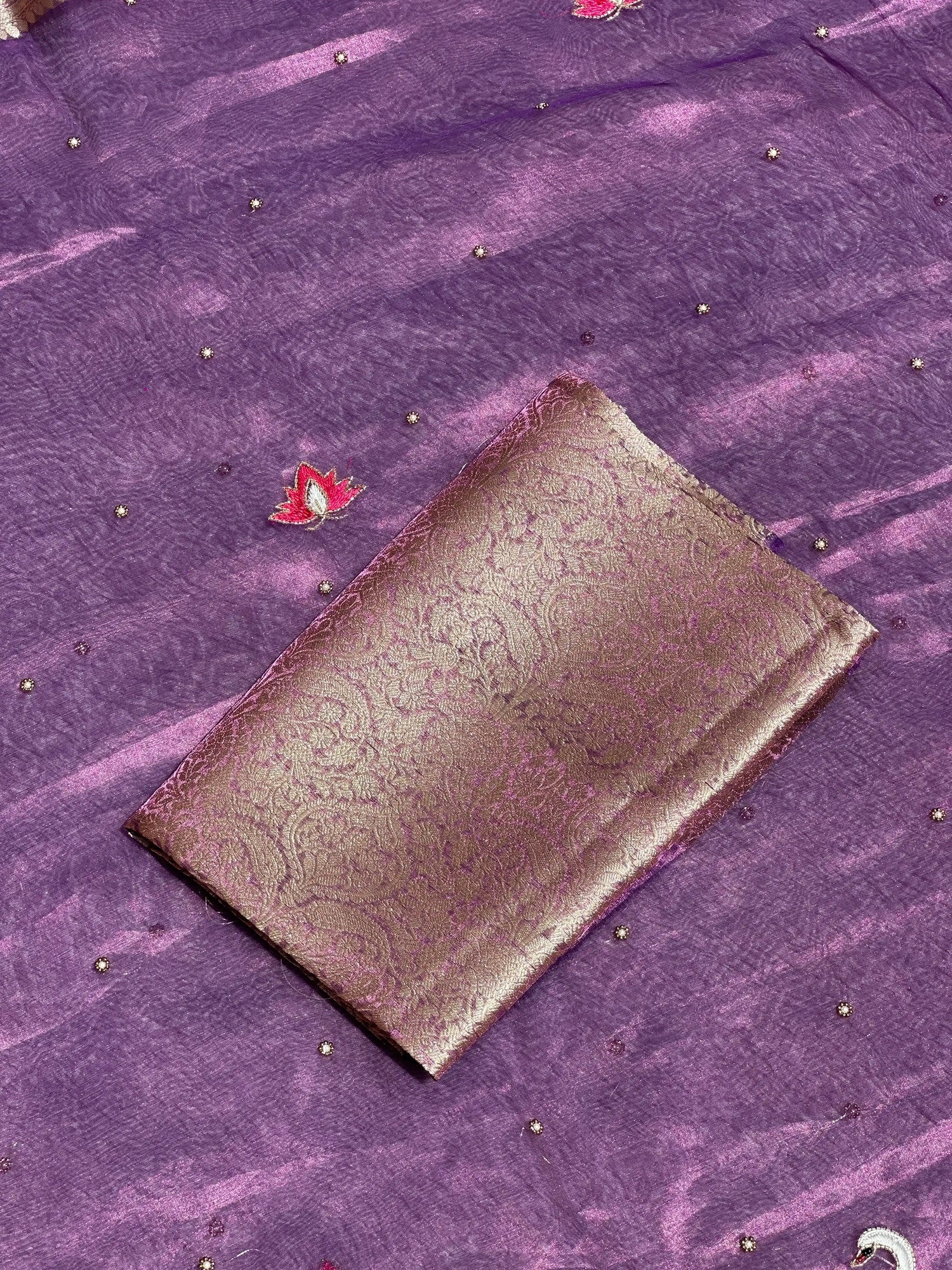 Rajhans Purple Banarasi Silk Saree - RV Couture 24