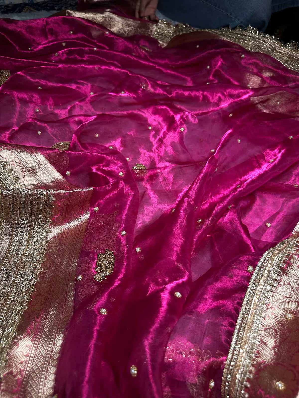 Gajaratna Pink Banarasi Silk Saree - RV Couture 24