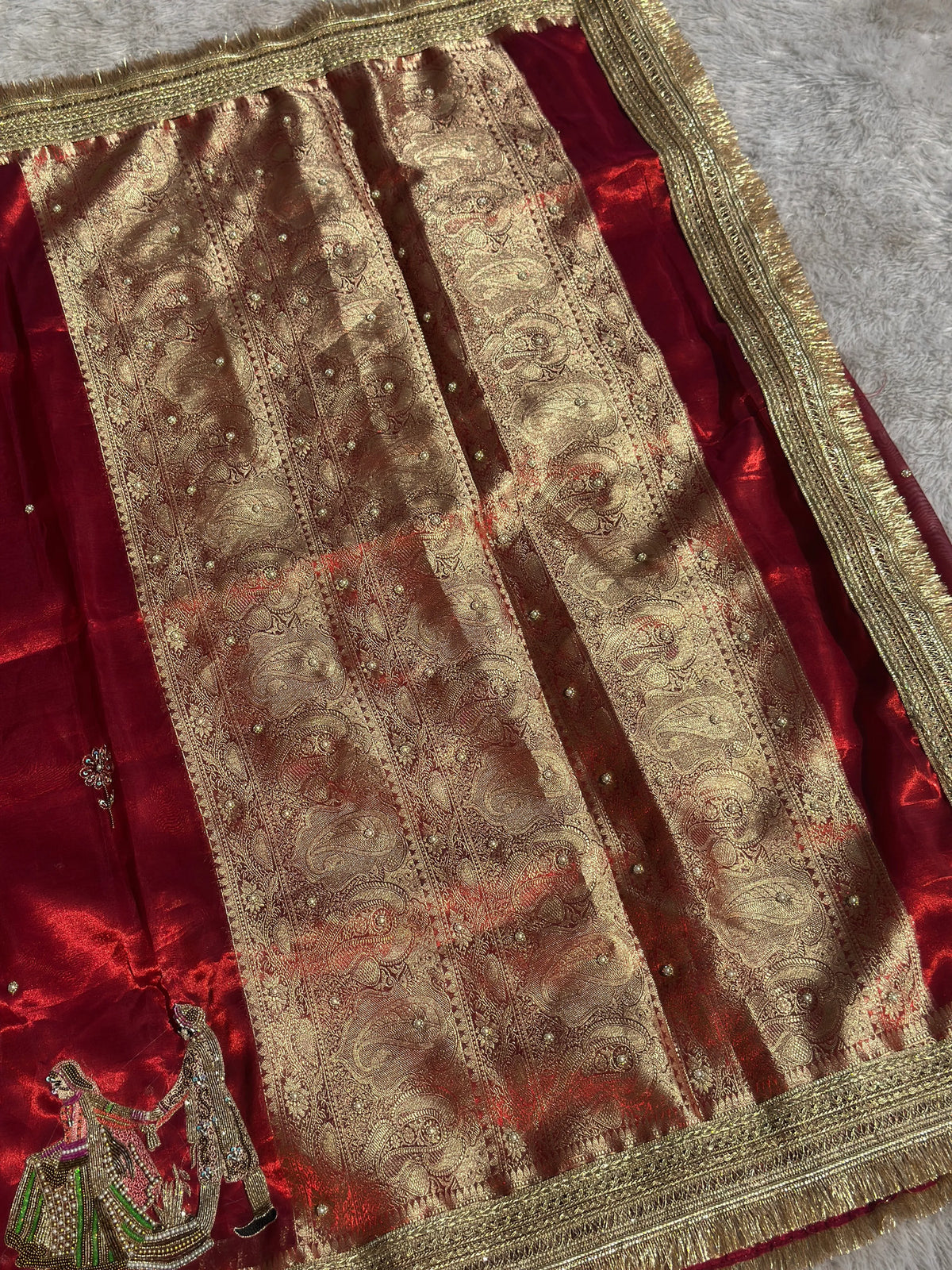 Vivah Red Banarasi Silk Saree - RV Couture 24
