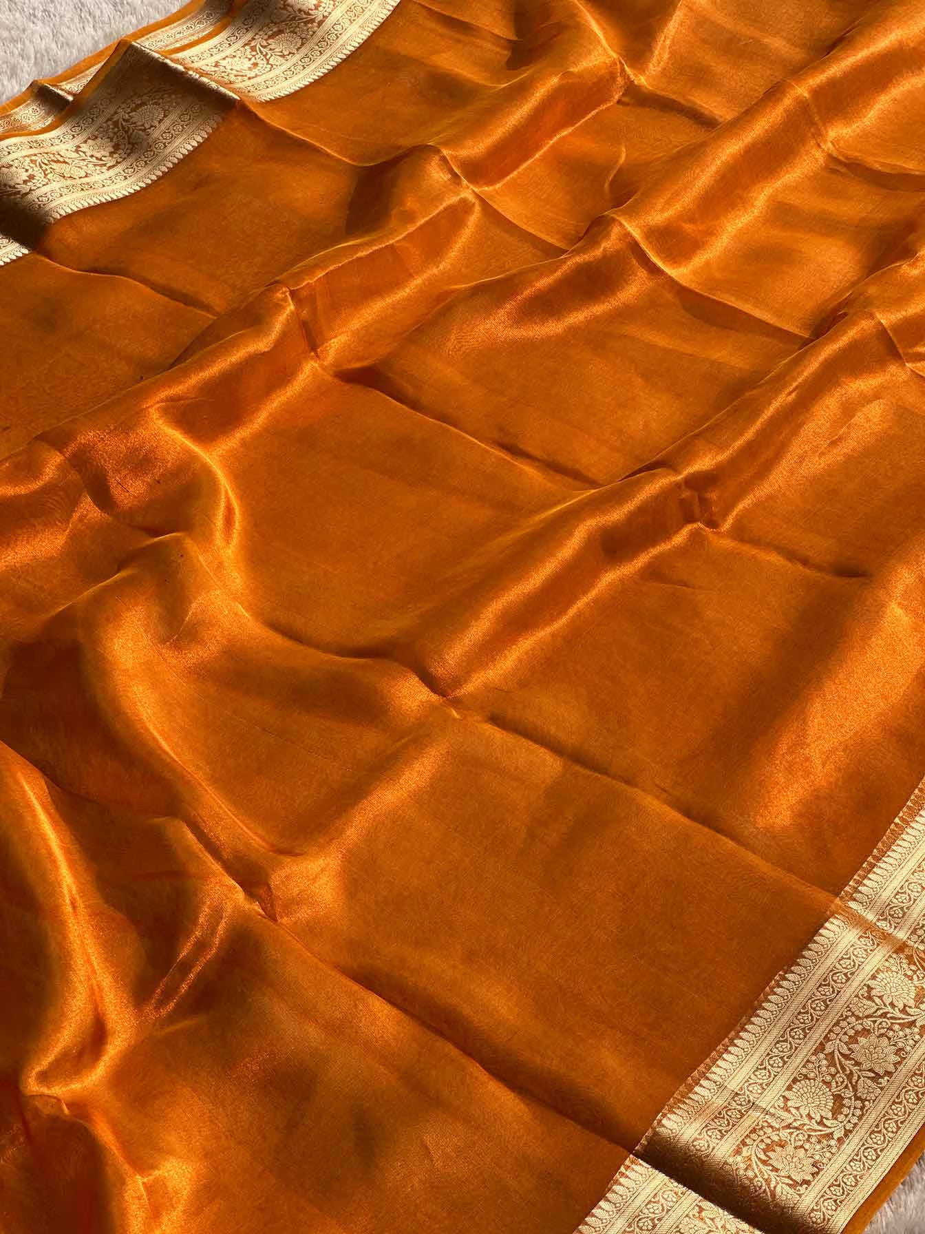 Yellow Banarasi Silk Saree - RV Couture 24