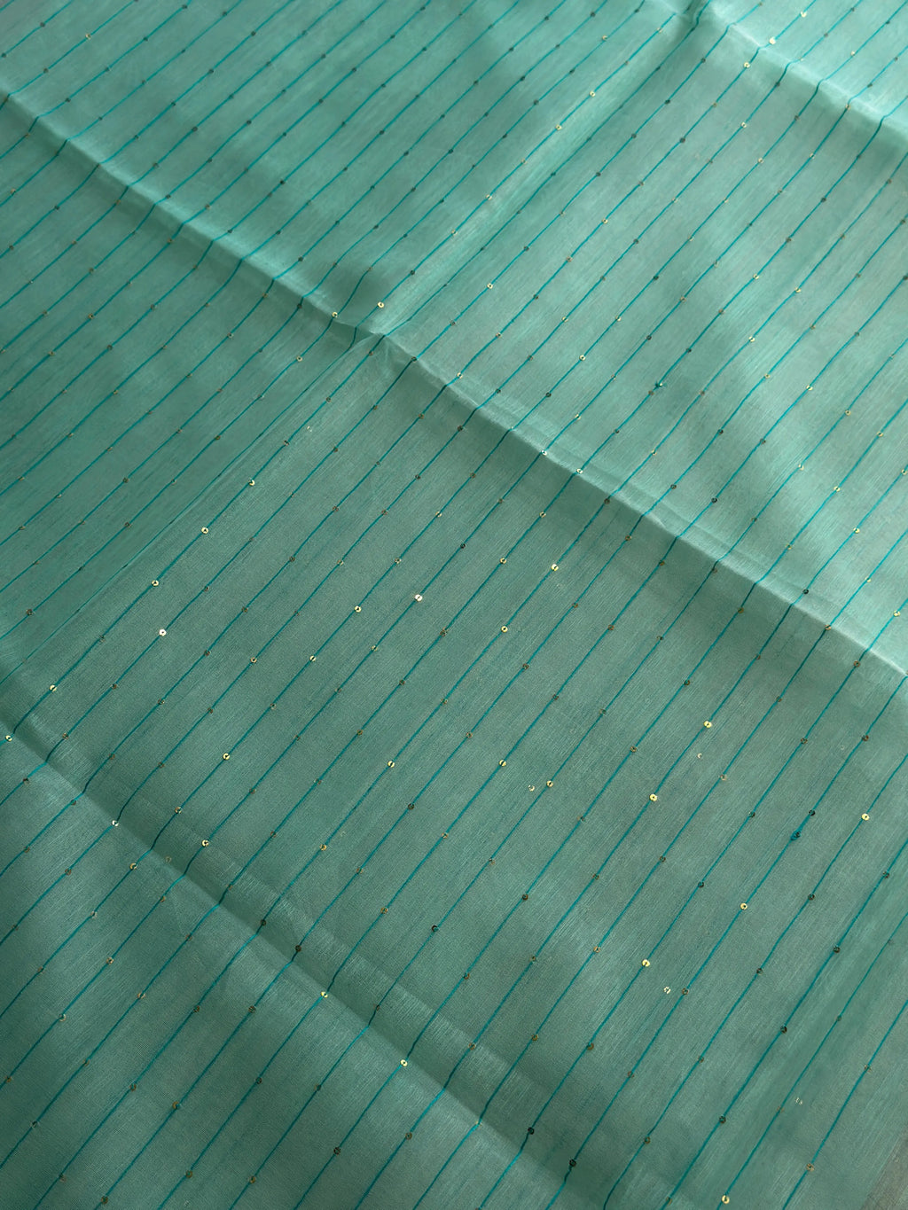 Sky Blue Jamdani Saree with Parrot Motif - RV Couture 24