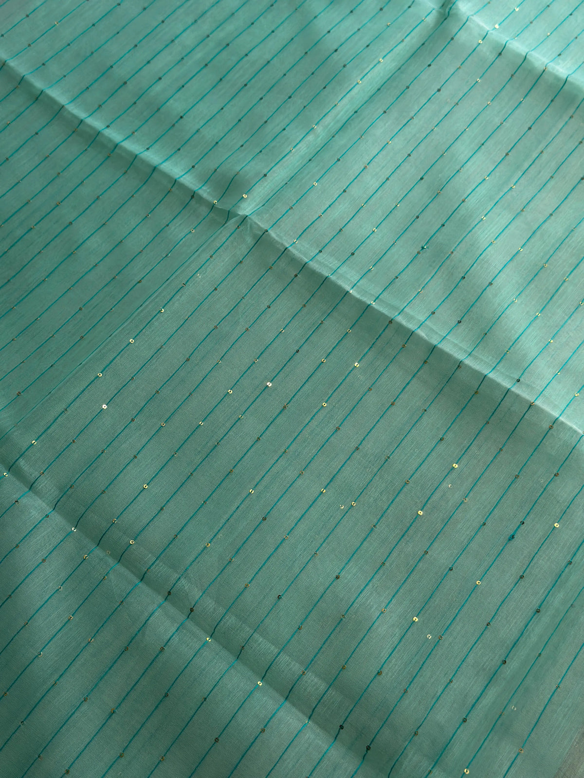 Sky Blue Jamdani Saree with Parrot Motif - RV Couture 24