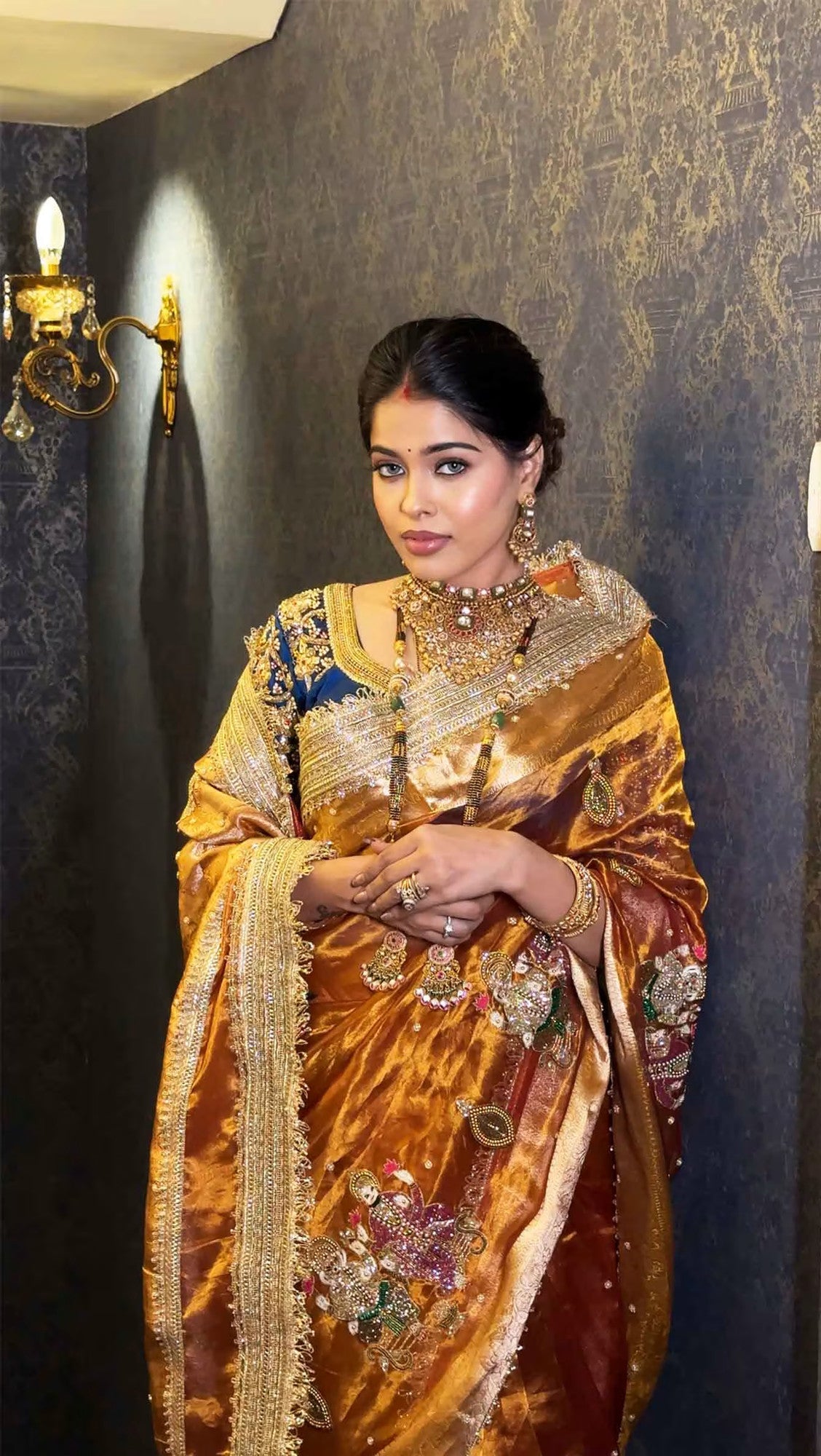 Ganesh Laxmi Golden Banarasi Silk Saree - RV Couture 24