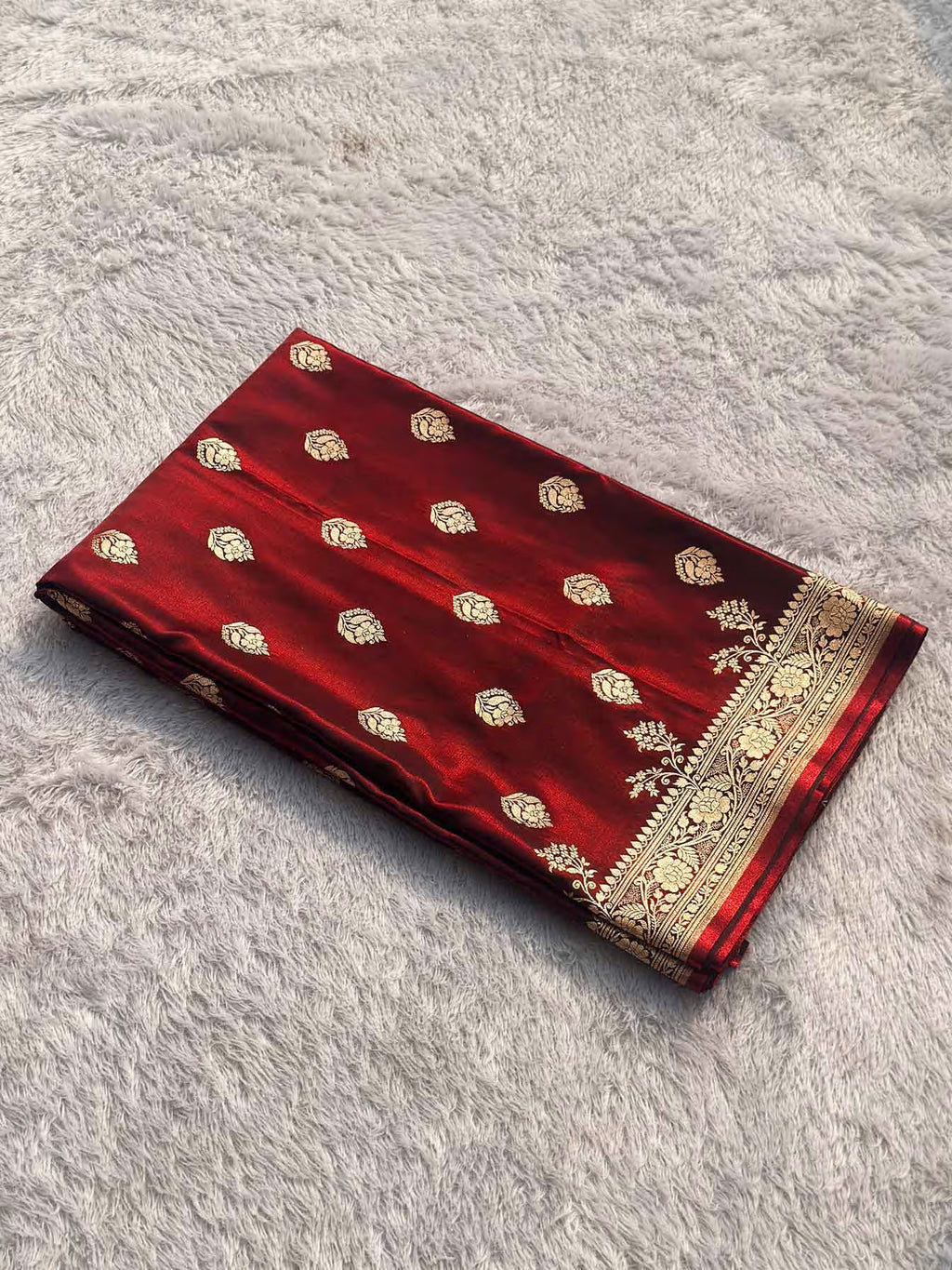 Ranisakhi Maroon Banarasi Silk Saree - RV Couture 24