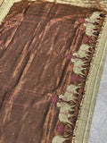 Gajanandi Brown Rainbow Banarasi Silk Saree - RV Couture 24