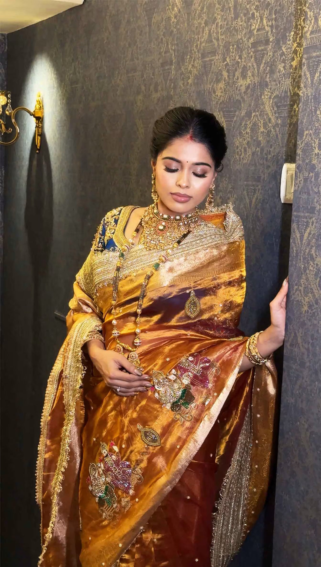 Ganesh Laxmi Golden Banarasi Silk Saree - RV Couture 24