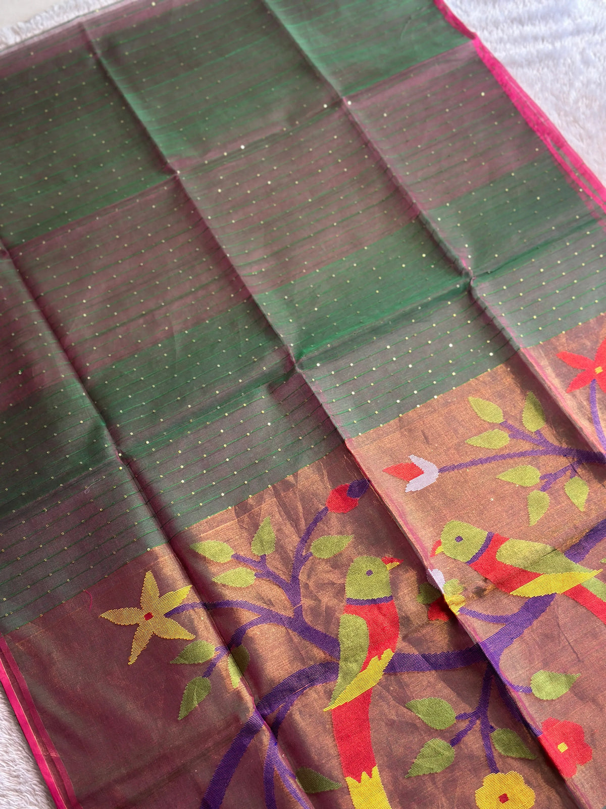 Dual Tone Jamdani Saree - RV Couture 24