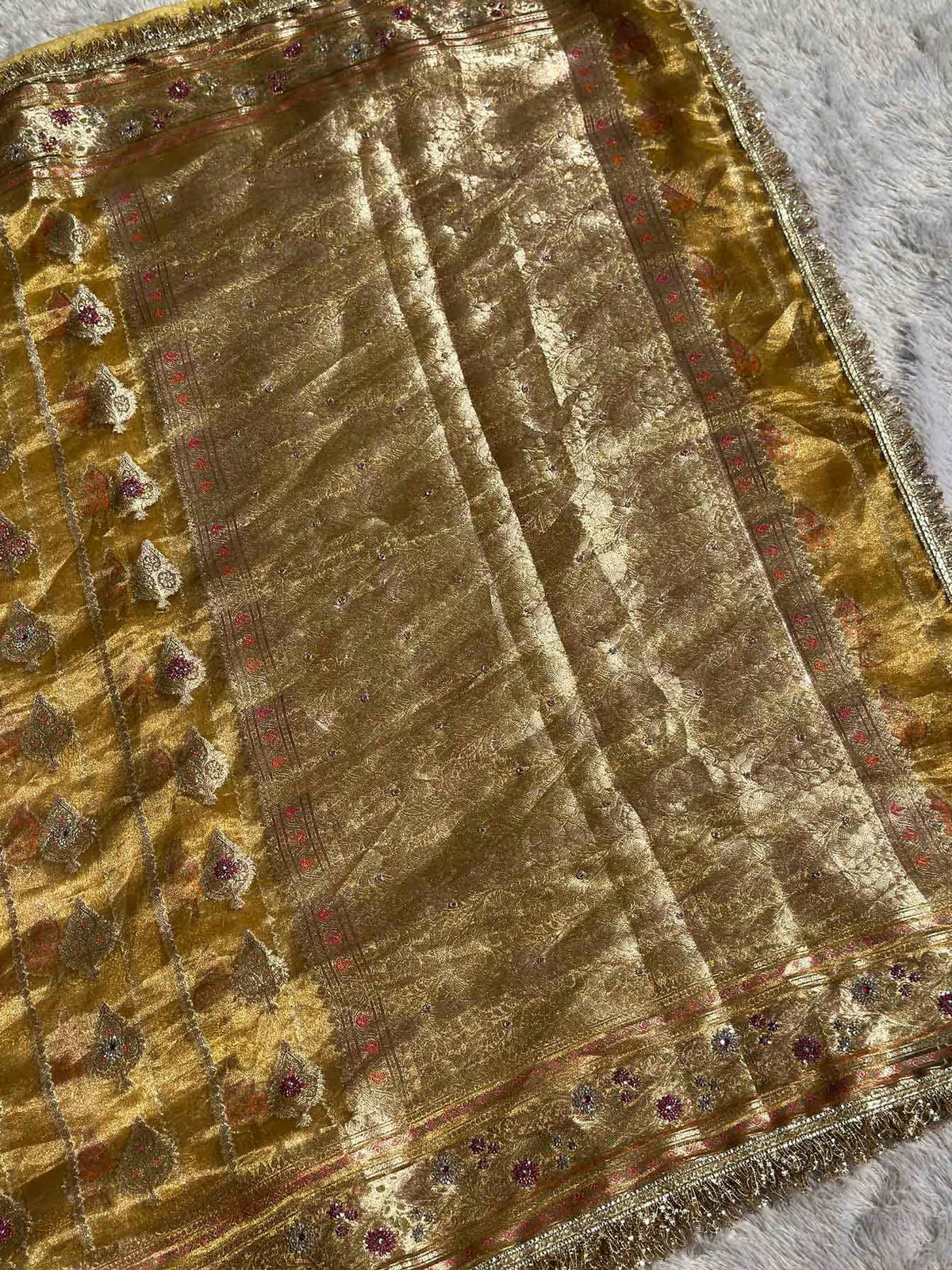 Sunehri Noor Yellow Banarasi Silk Saree - RV Couture 24