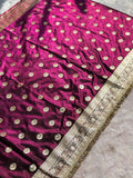 Chand Tara Magenta Banarasi Silk Saree - RV Couture 24