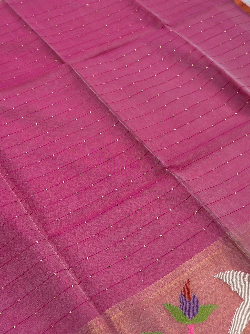 Pink Jamdani Saree - RV Couture 24