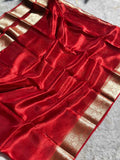 Red Banarasi Silk Saree - RV Couture 24