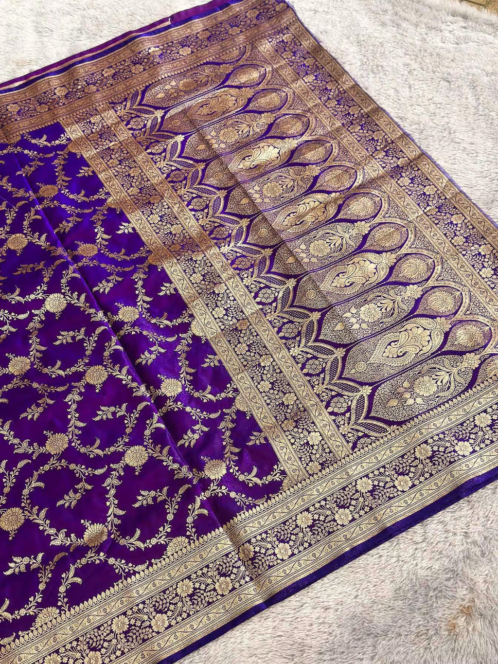 Paramparik Royal Purple Banarasi Silk Saree - RV Couture 24