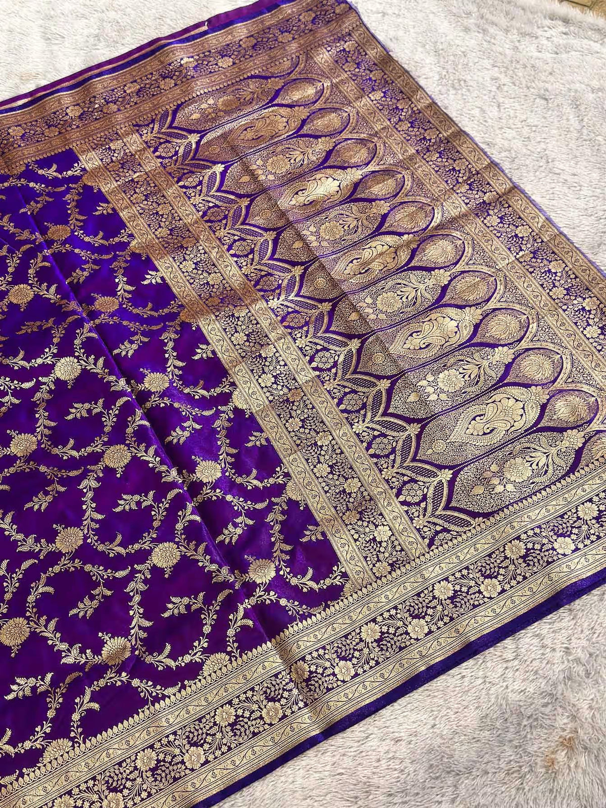 Paramparik Royal Purple Banarasi Silk Saree - RV Couture 24