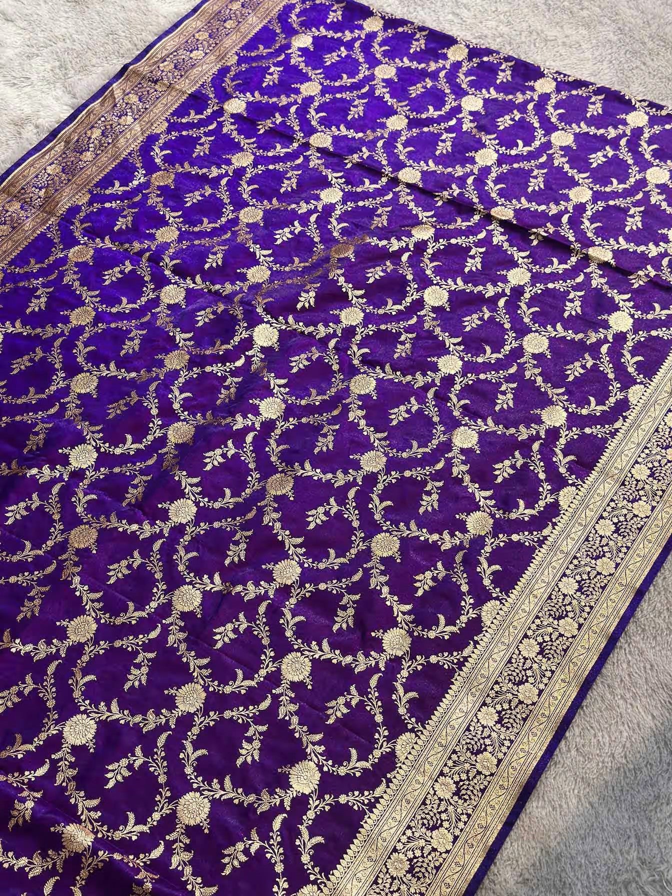 Paramparik Royal Purple Banarasi Silk Saree - RV Couture 24