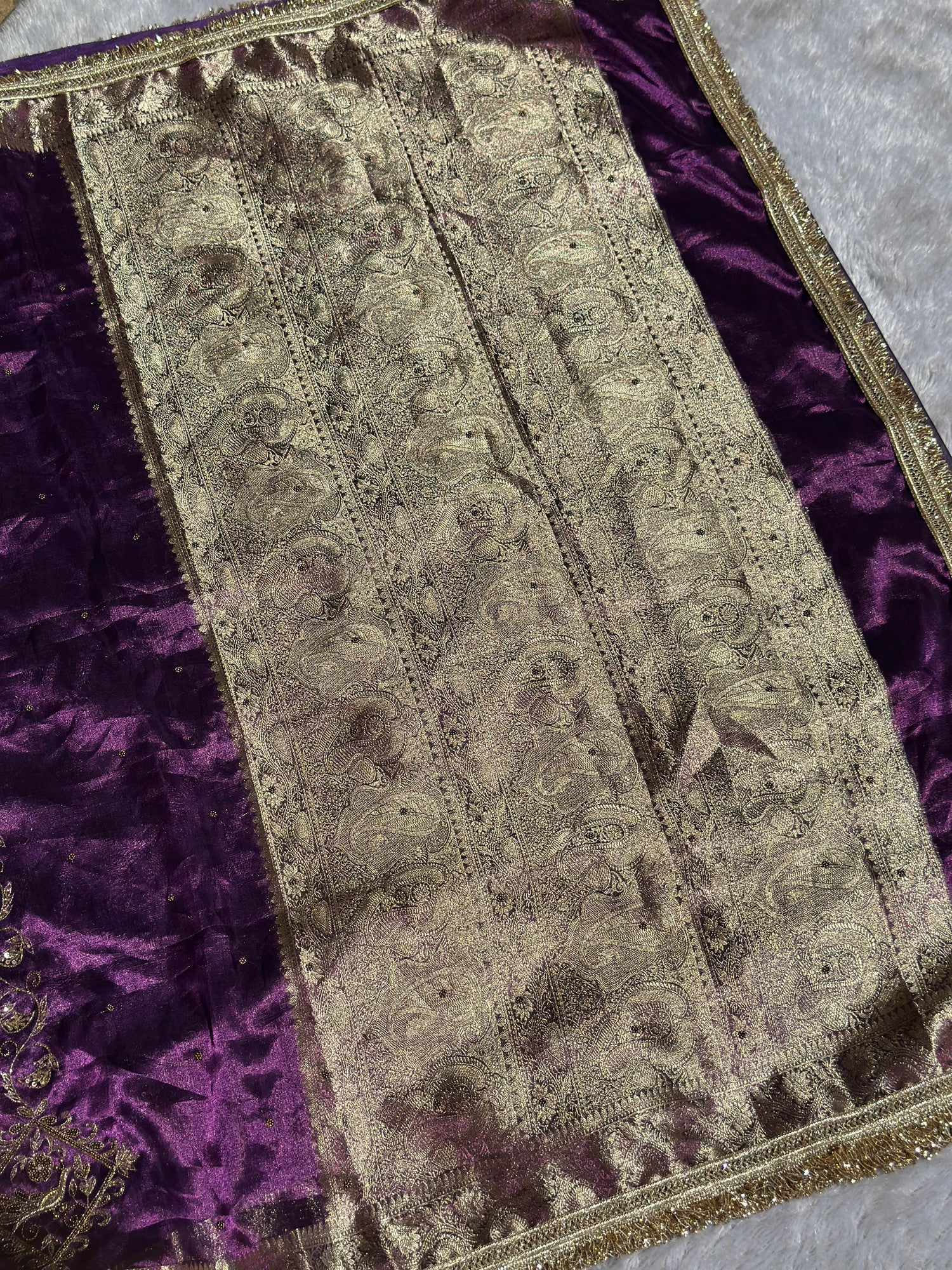 Mohini Purple Banarasi Silk Saree - RV Couture 24
