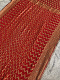 Bandhej Red Banarasi Silk Saree - RV Couture 24