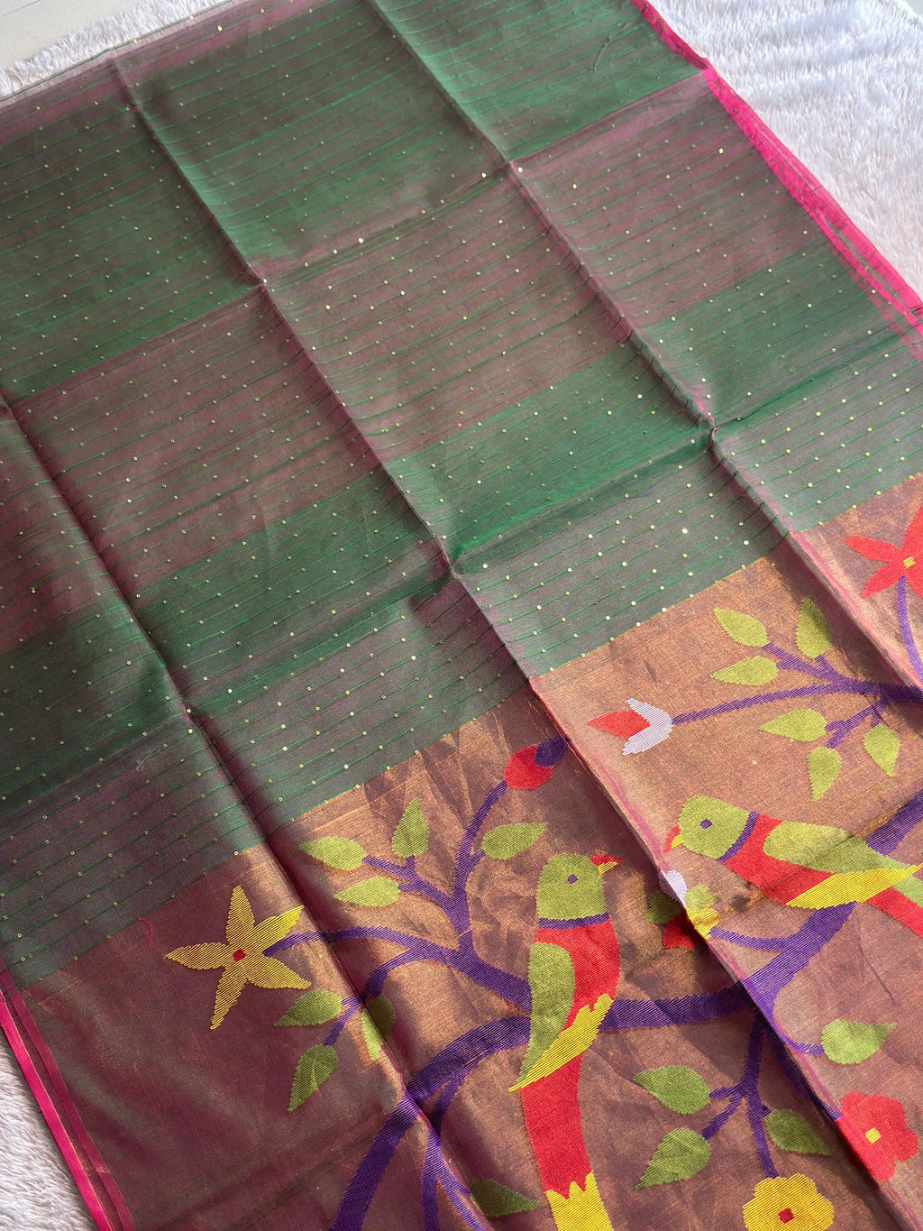 Dual Tone Jamdani Saree - RV Couture 24