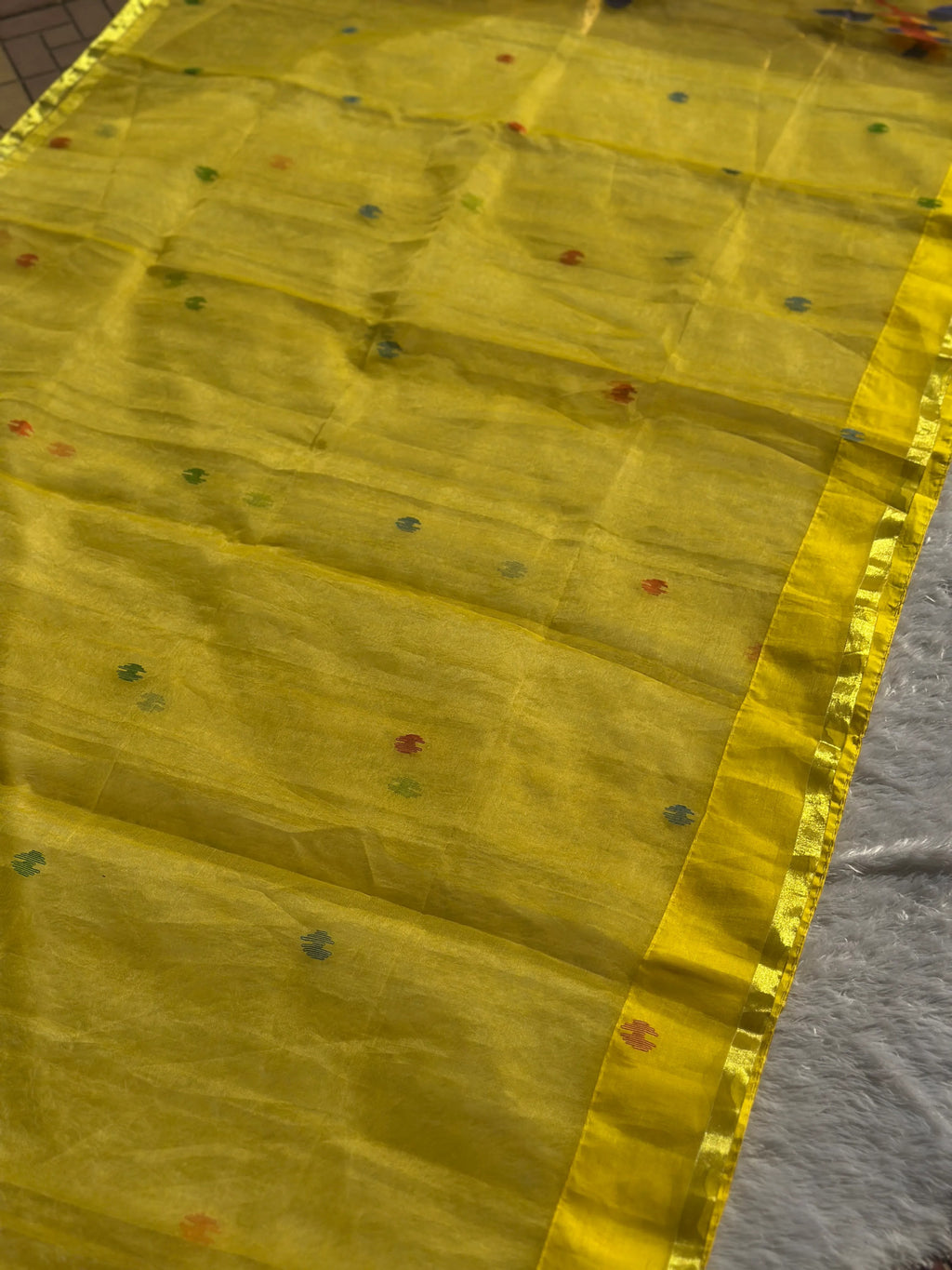 Yellow Jamdani Saree - RV Couture 24