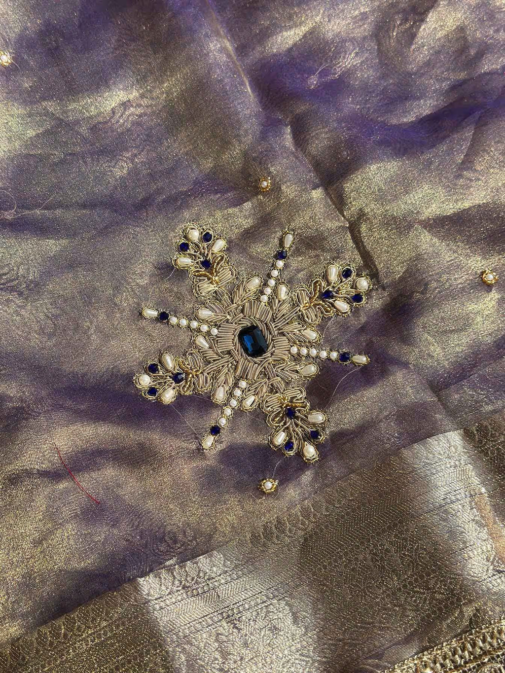 Tara Royal Lavender Banarasi Silk Saree - RV Couture 24