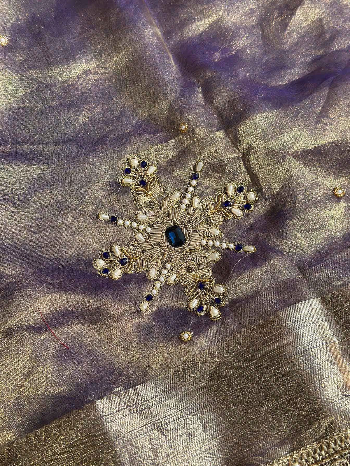 Tara Royal Lavender Banarasi Silk Saree - RV Couture 24