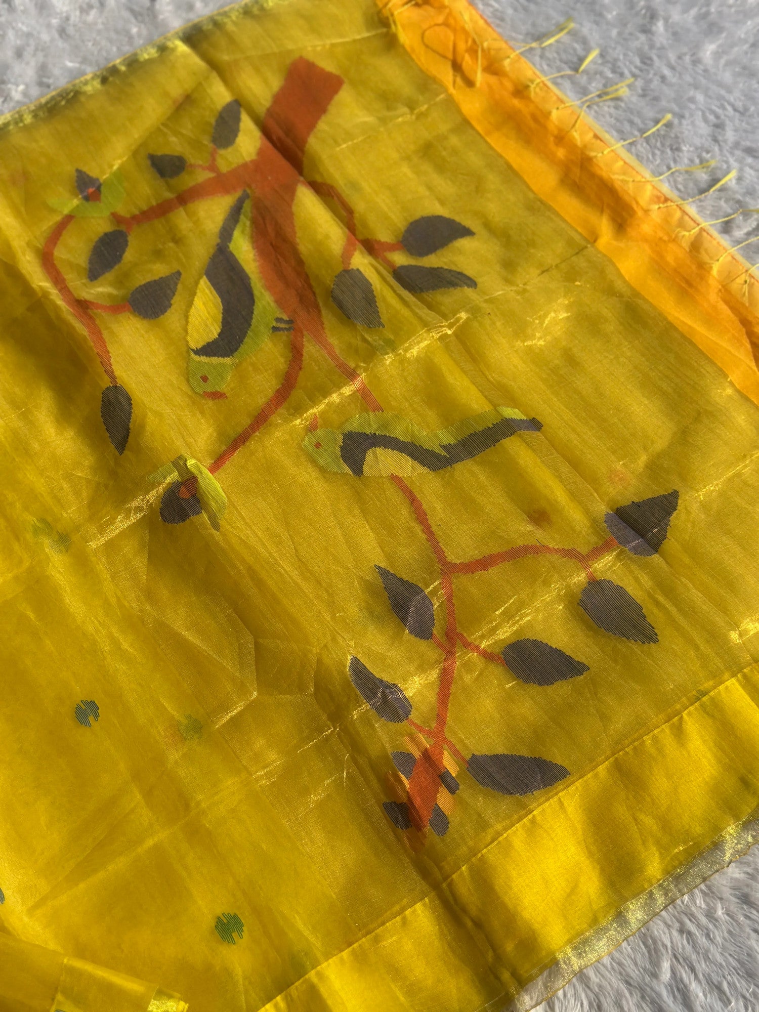 Yellow Jamdani Saree - RV Couture 24