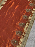 Shahi Gajraj Orange Banarasi Silk Saree - RV Couture 24
