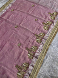 Suvarna Hatti Baby Pink Banarasi Silk Saree - RV Couture 24