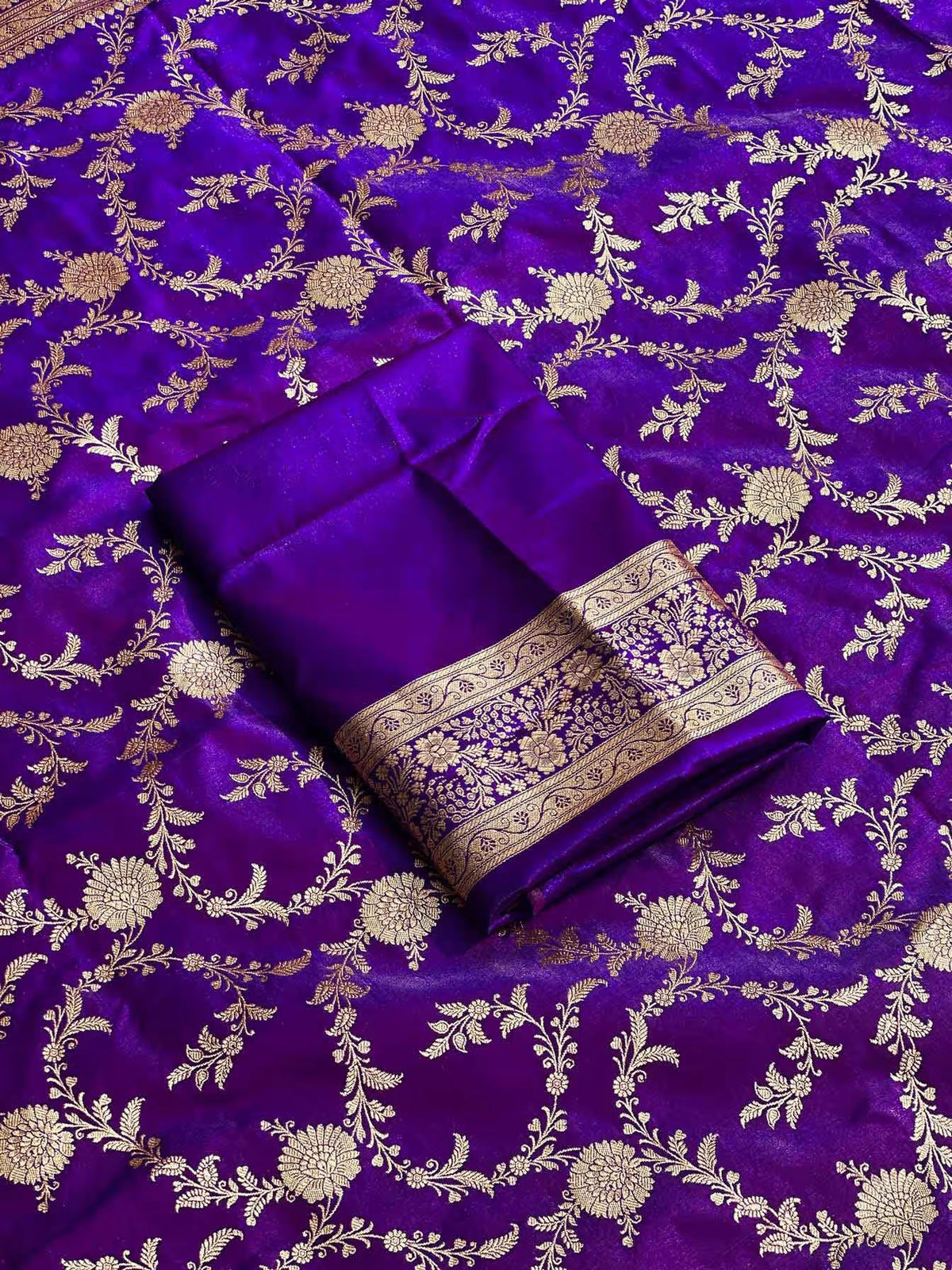 Paramparik Royal Purple Banarasi Silk Saree - RV Couture 24