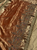 Mor Mahal Peach Banarasi Silk Saree - RV Couture 24