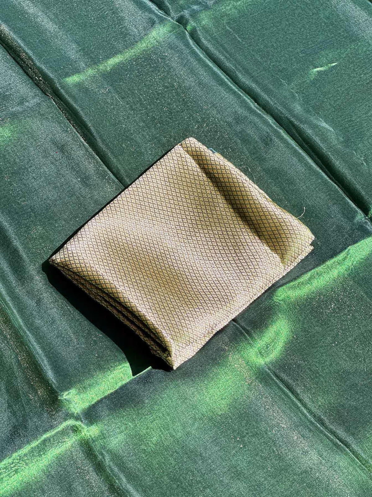 Green Banarasi Silk Saree - RV Couture 24