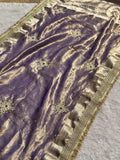 Tara Royal Lavender Banarasi Silk Saree - RV Couture 24