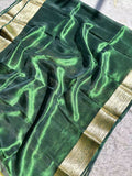 Green Banarasi Silk Saree - RV Couture 24