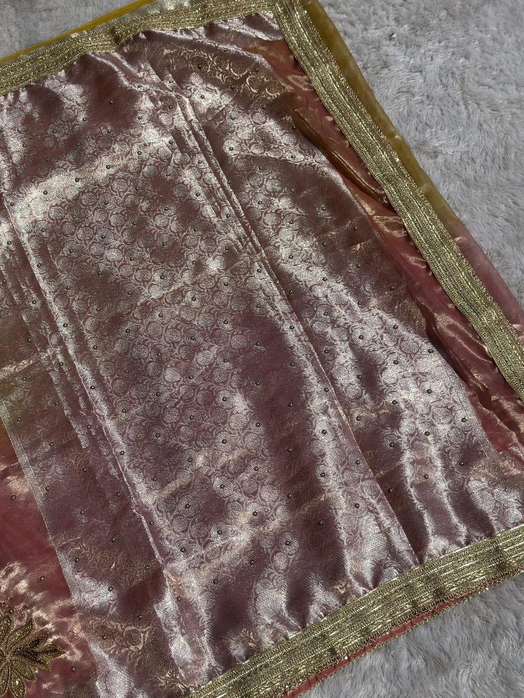 Madhurima Yellow & Pink Banarasi Silk Saree - RV Couture 24
