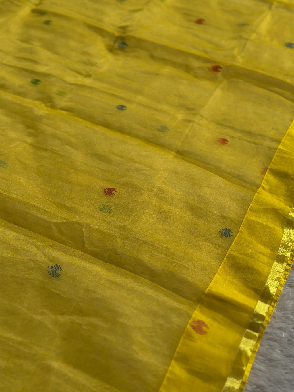 Yellow Jamdani Saree - RV Couture 24