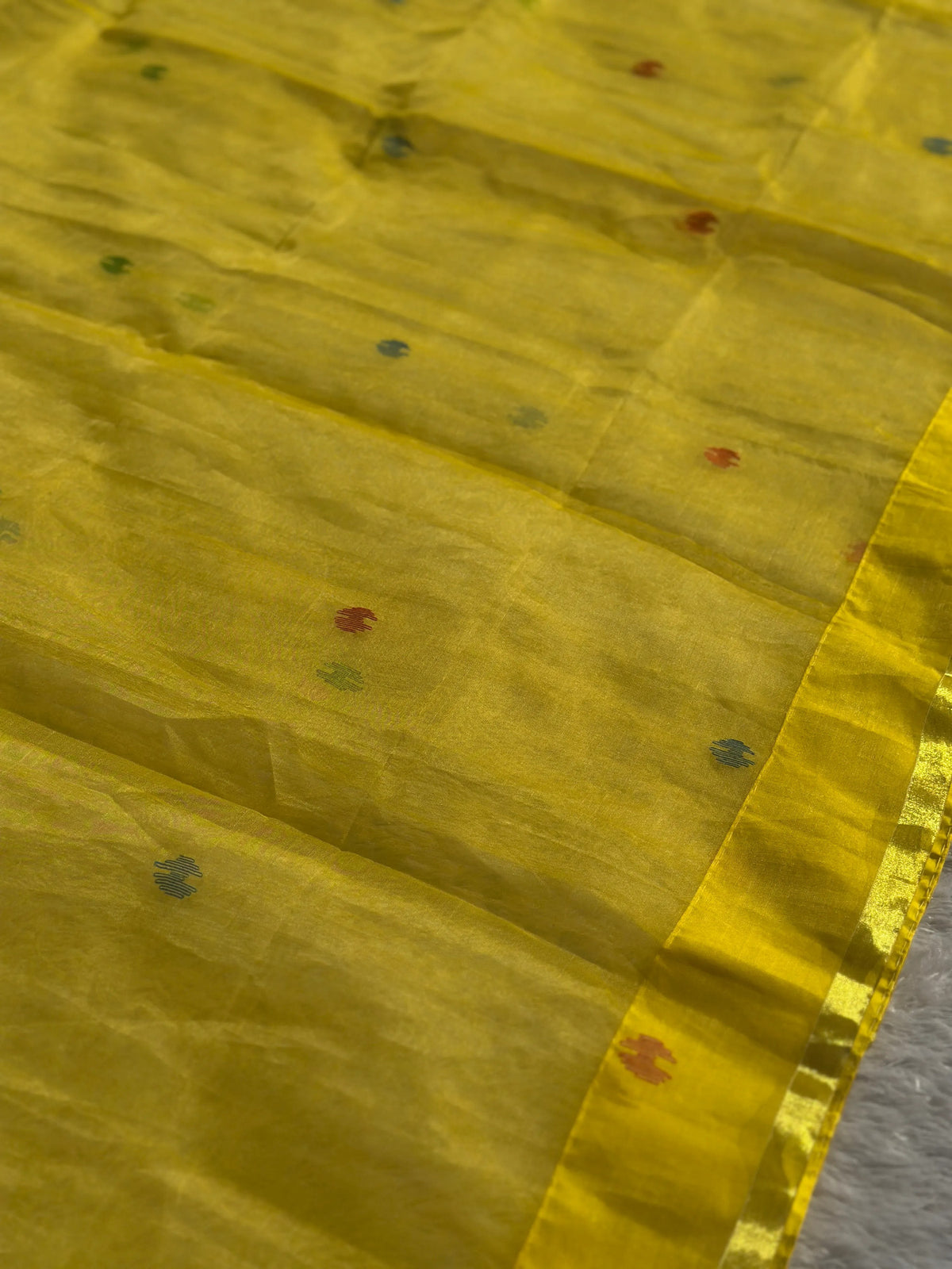 Yellow Jamdani Saree - RV Couture 24