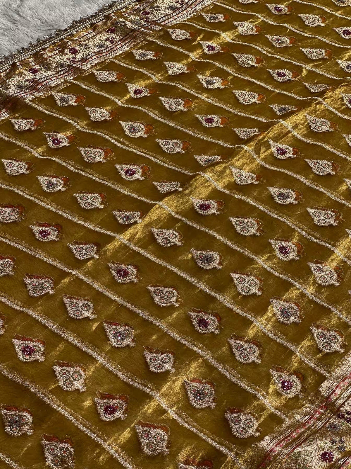 Sunehri Noor Yellow Banarasi Silk Saree - RV Couture 24