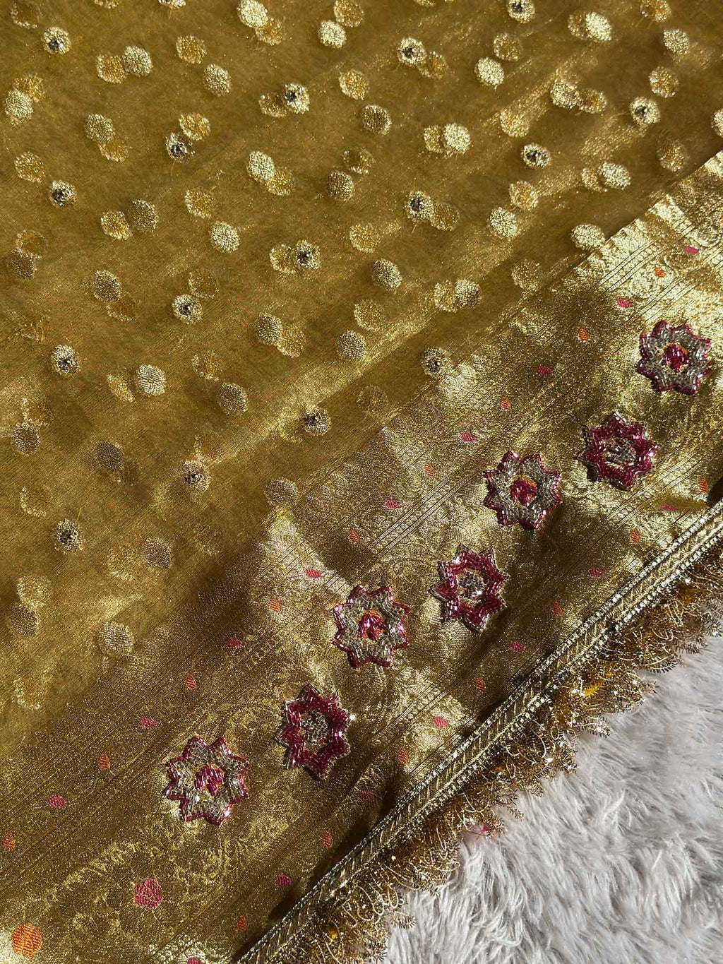 Rajkanak Yellow Banarasi Silk Saree - RV Couture 24