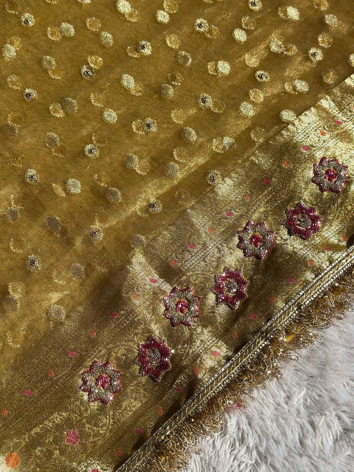 Rajkanak Yellow Banarasi Silk Saree - RV Couture 24