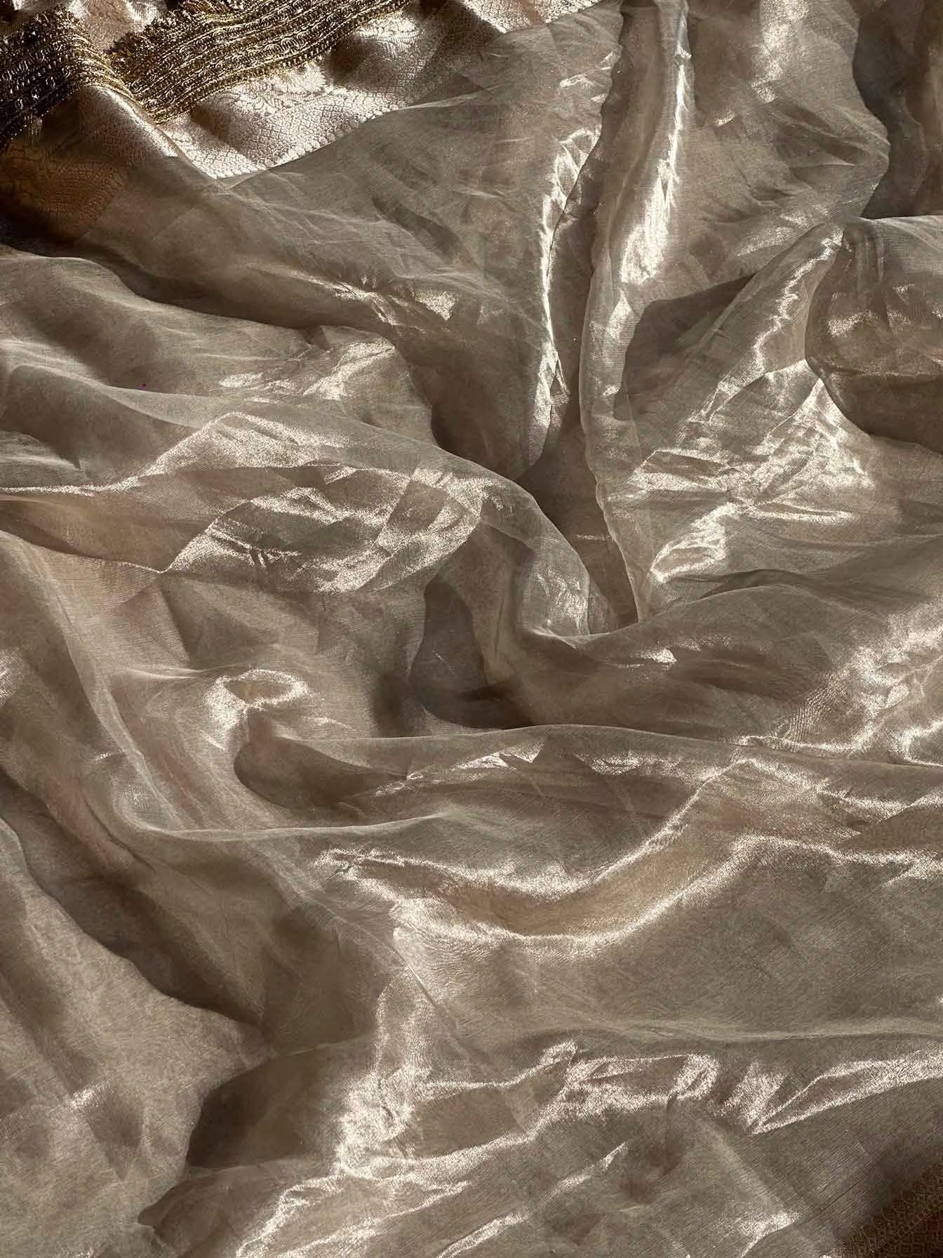 Paramparik Jari Silver Banarasi Silk Saree - RV Couture 24