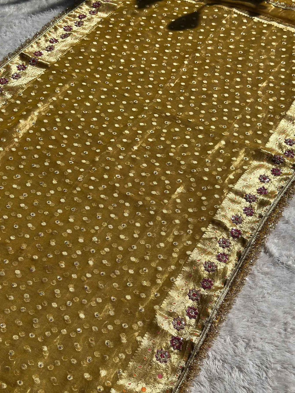 Rajkanak Yellow Banarasi Silk Saree - RV Couture 24