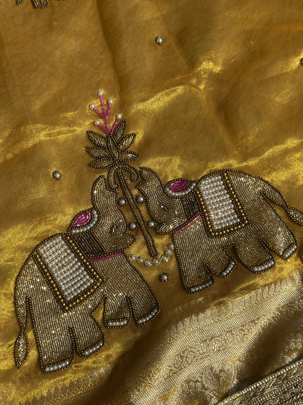 Suvarna Hatti Yellow Banarasi Silk Saree - RV Couture 24
