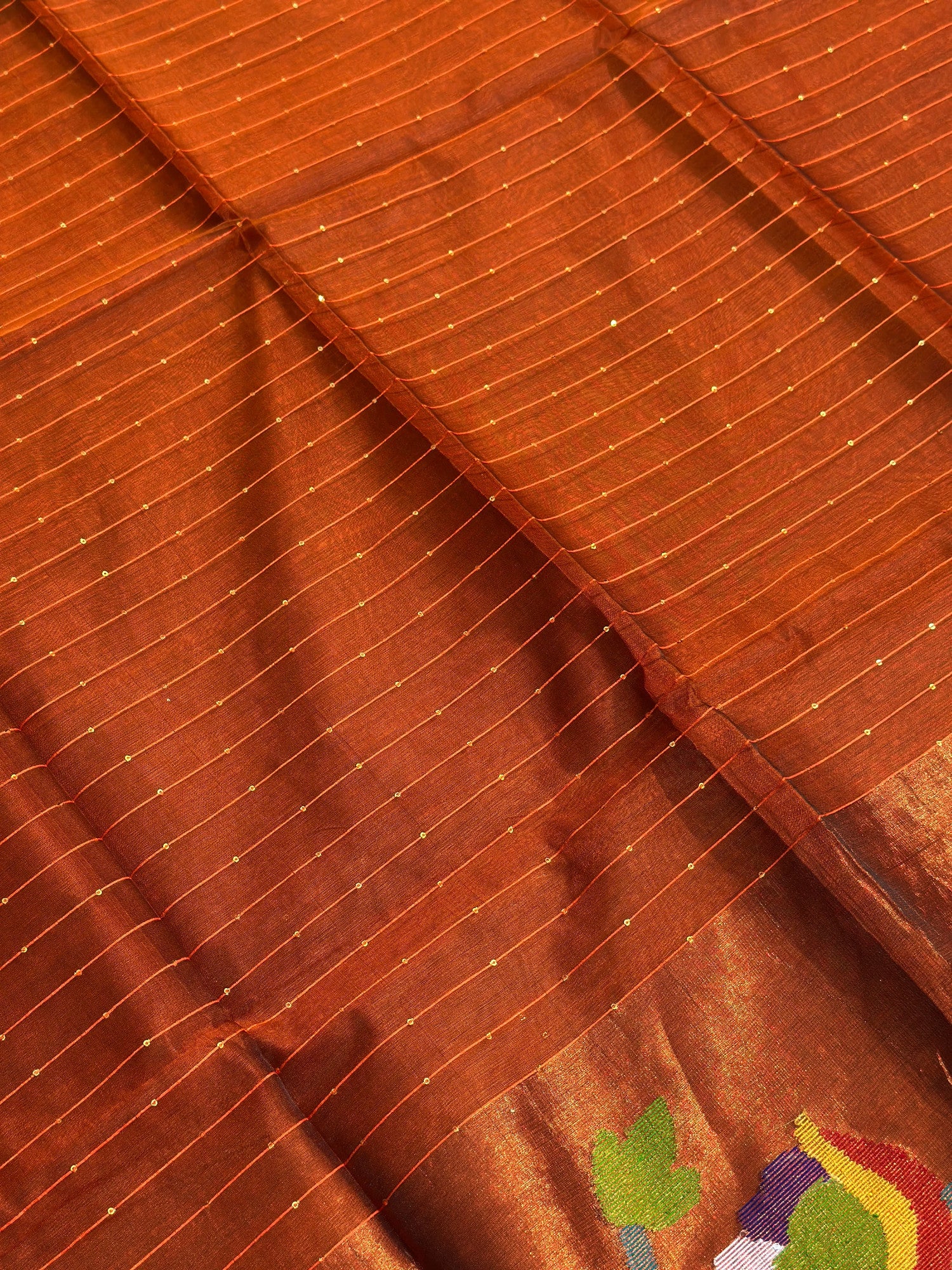 Orange Jamdani Saree - RV Couture 24