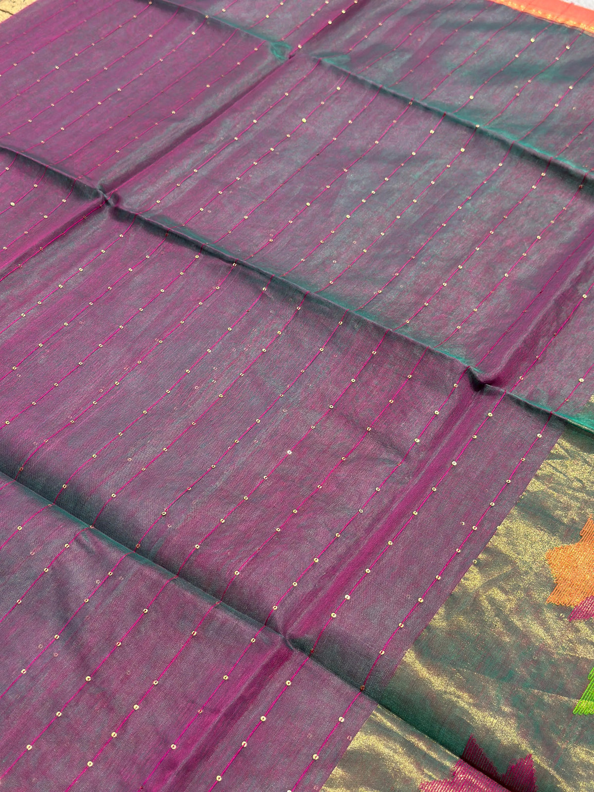 Purple Jamdani Saree - RV Couture 24