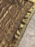 Gajanandi Mini Antique Bronzed Gold Banarasi Silk Saree - RV Couture 24