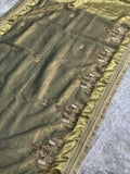 Suvarna Hatti Mint Green Banarasi Silk Saree - RV Couture 24