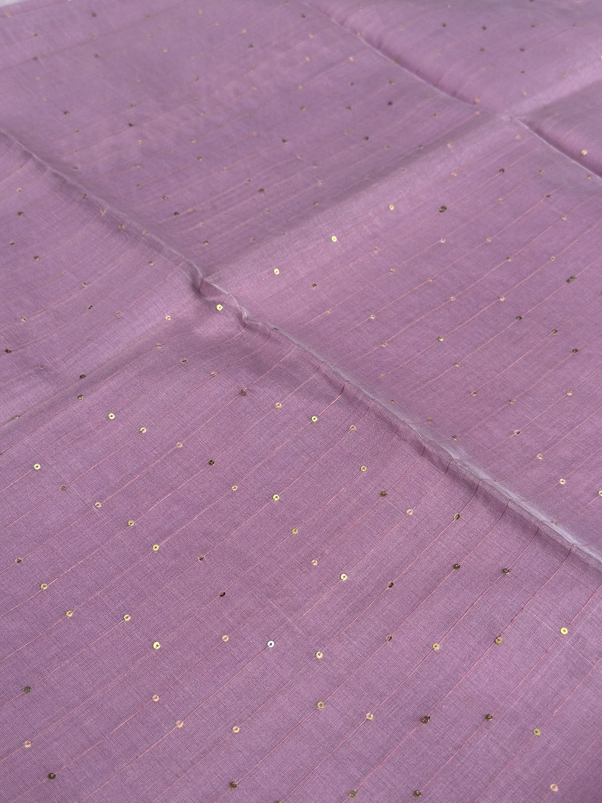 Lavender rose Jamdani body with fine buti work