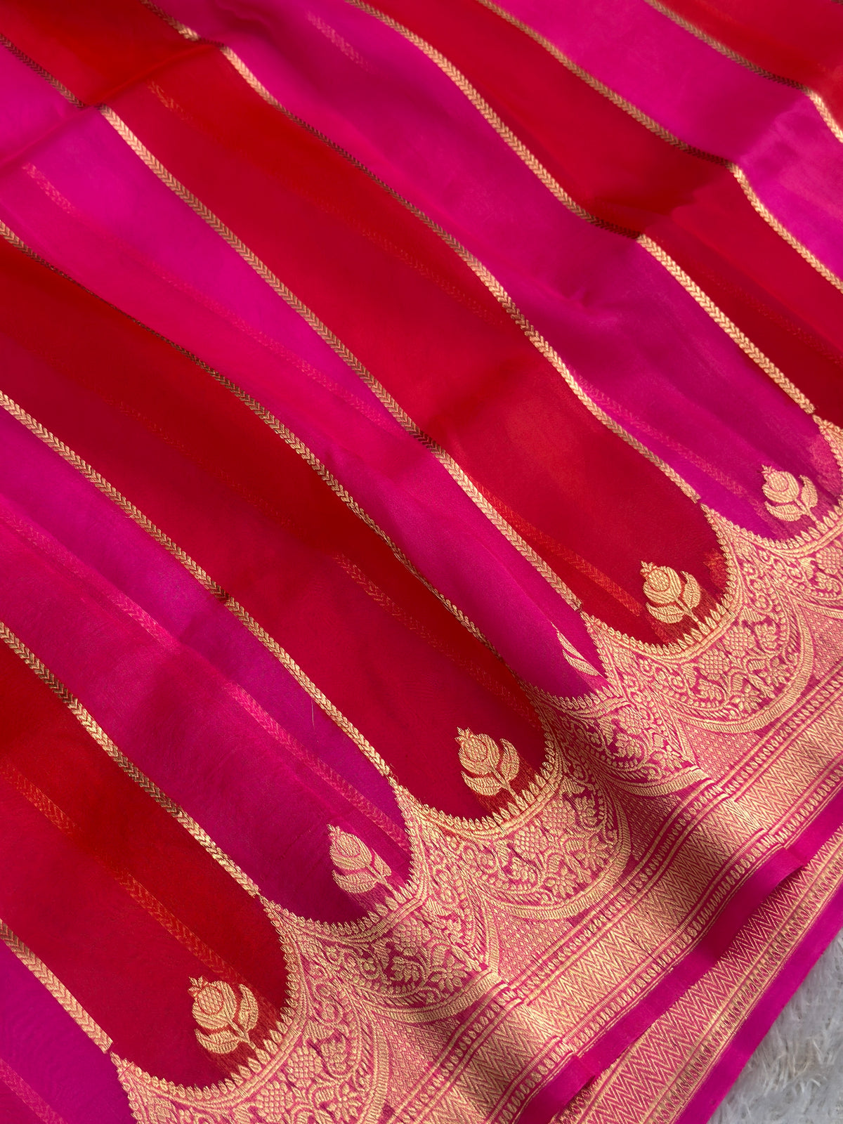Rankat Kora saree with running blouse fabric